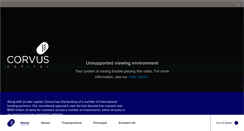 Desktop Screenshot of corvuscapital.com